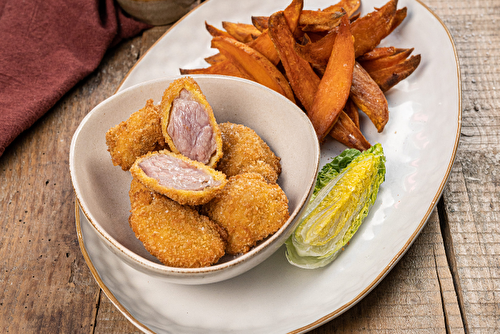 Nuggets de veau sauce tartare et potatoes de patate douce