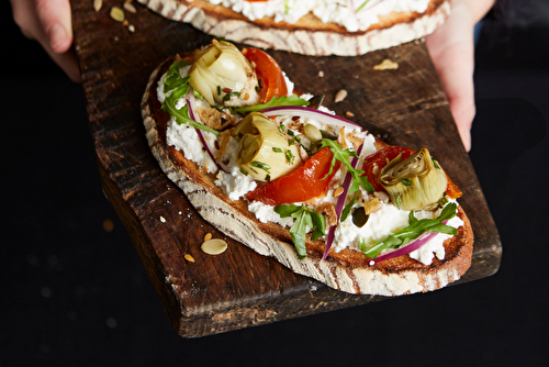 Tartines aux quatre légumes