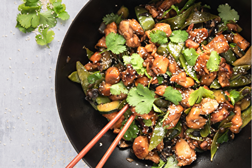 Wok de lapin aux légumes croquants