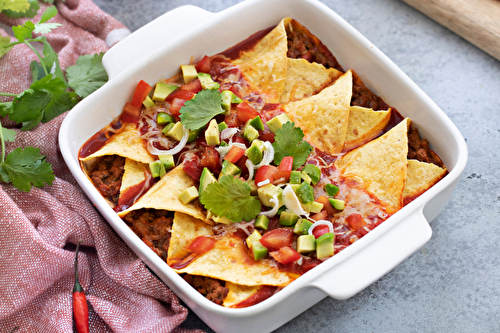 Enchiladas de boeuf et sauce tomate Mutti au piment de Calabre