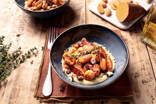 Gnocchi de patates douces de Caroline du Nord à la pancetta