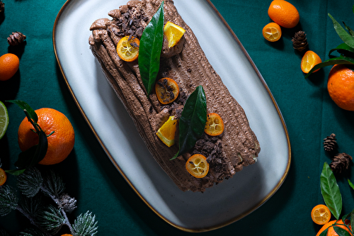 Bûche de Noël aux clémentines