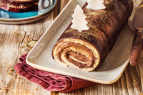 Bûche roulée à la mousse au chocolat Les 300 Laitiers Bio