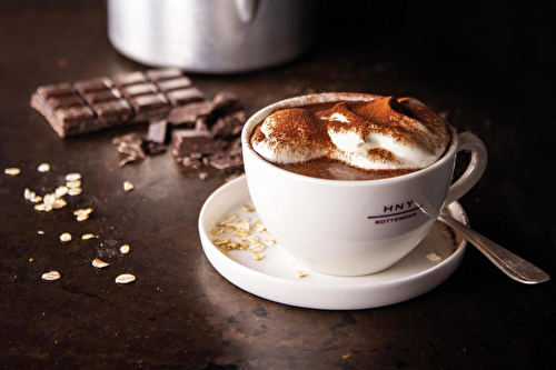 Chocolat chaud à base de boisson végétale à l’avoine