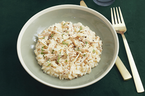 Risotto au bouillon de légumes maison