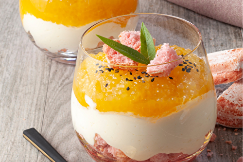 Tiramisu à la mangue et aux Perles Japon