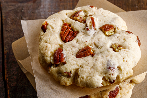 Cookies à la farine de châtaigne et noix de pécan