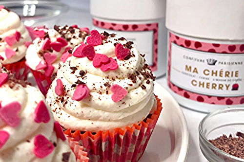 Cupcakes Mon Chéri Cherry par Confiture Parisienne