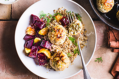 Boulettes moelleuses de volaille et courgette