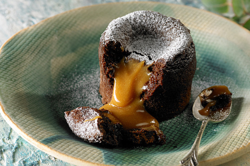 Coulants tièdes au chocolat et caramel