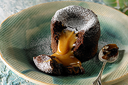 Coulants tièdes au chocolat et caramel