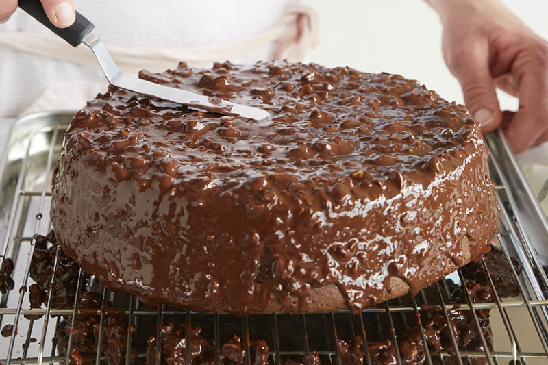 Gâteau au chocolat, glaçage rocher