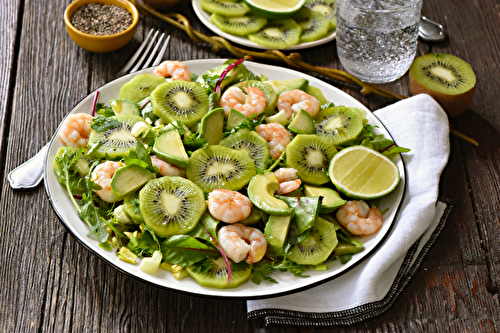 Salade de kiwis aux crevettes