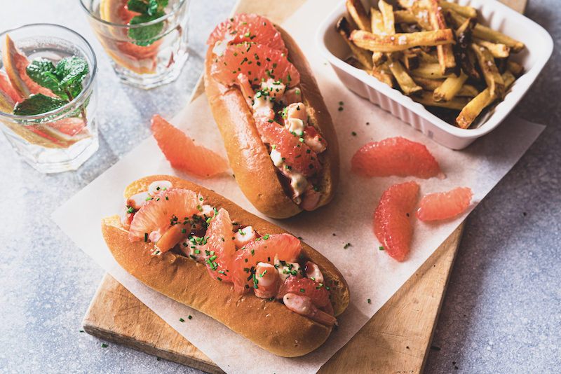 Shrimp rolls au pamplemousse de Floride