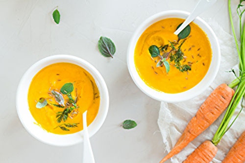 Soupe froide de carottes à l’orange