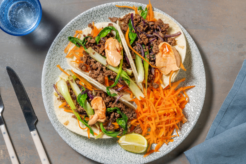 Tacos de boeuf à l’asiatique