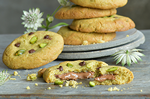 Cookies au chocolat praliné et pistache