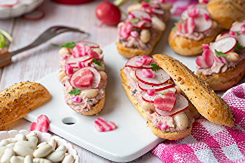 Eclairs salés roses de plaisir