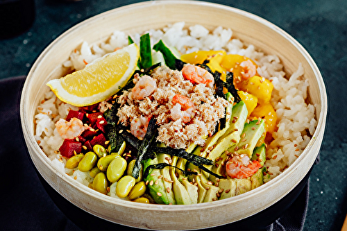 Poke bowl de la mer aux légumes