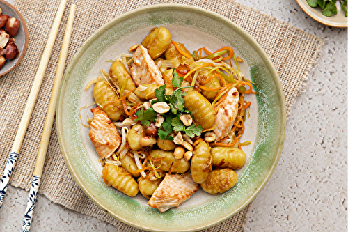 Wok de gnocchi façon Pad Thaï