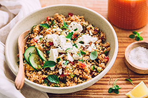 Salade fraîcheur au boulghour et gaspacho Picante