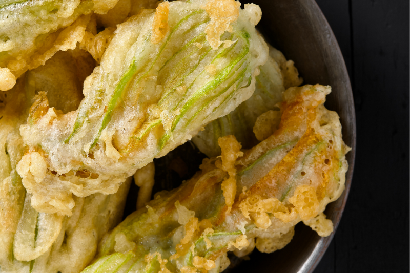 Beignets de fleurs de courgettes vegan