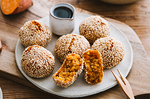 Croquettes de patate douce au sésame