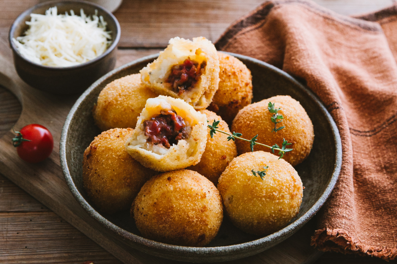 Croquettes de pommes de terre boeuf bolognaise