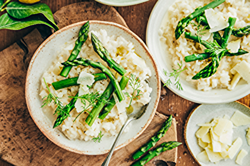 Risotto aux asperges vertes et au citron