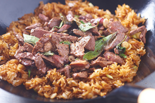 Riz frit au boeuf