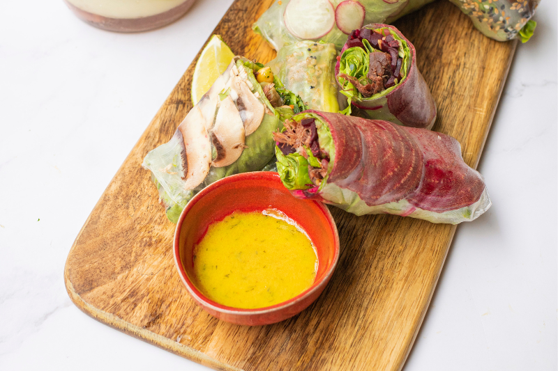 Rouleaux de printemps au confit de canard des Landes