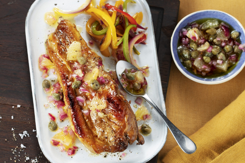 Tendron de veau, sauce citron et câpres