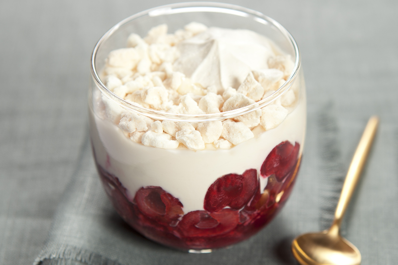 Triffle aux cerises, mascarpone et meringue