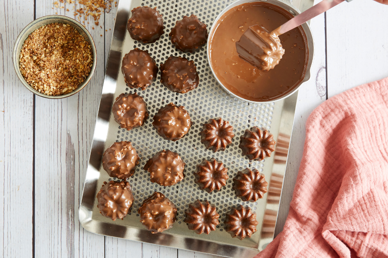 Rochers au praliné en forme de cannelés