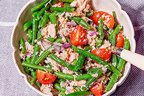 Salade de haricots verts et thon façon niçoise