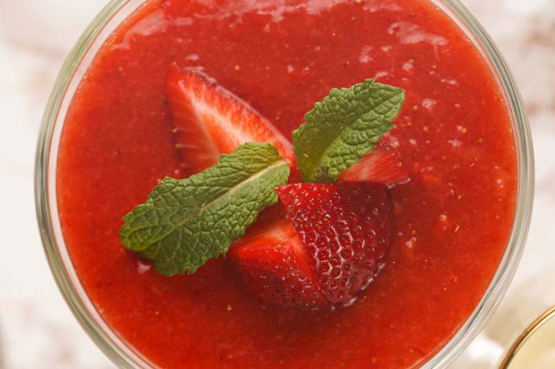 Panna cotta aux fraises