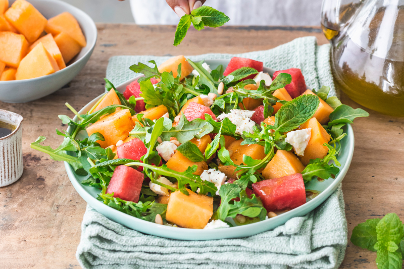 Salade fraîcheur aux melon et pastèque Florette à la feta