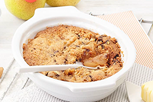 Crumble poires chocolat