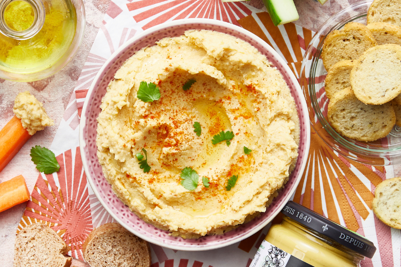 Houmous à la moutarde de Dijon bio et au citron