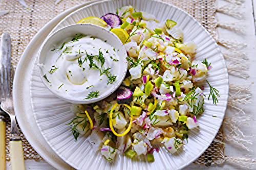 Tartare de daurade et chantilly à l’aneth