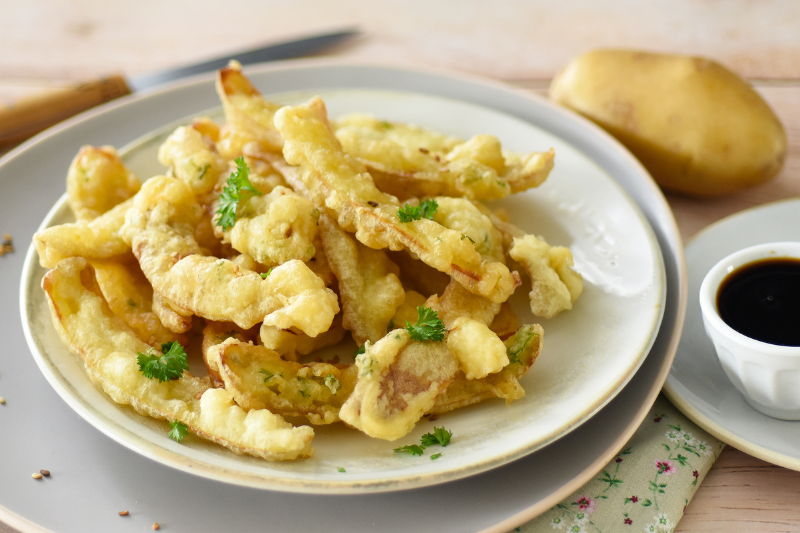 Tempura d’épluchures de pommes de terre