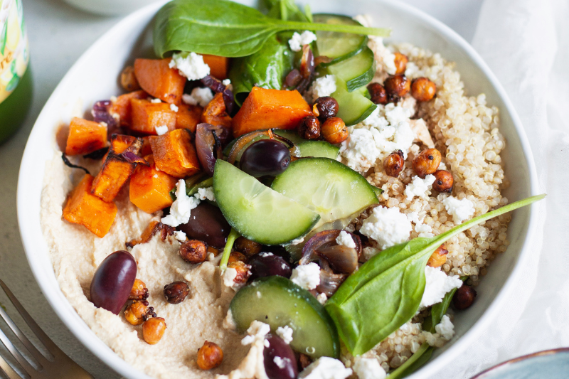 Bowl libanais aux pois chiches grillés