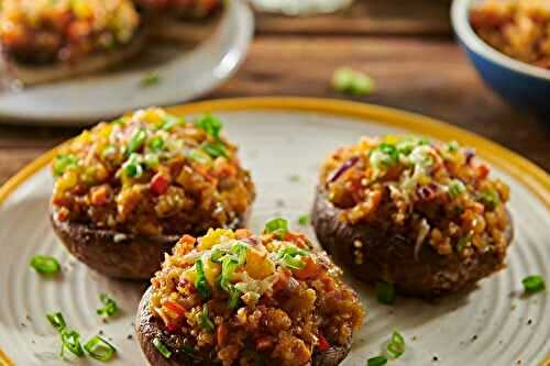 Champignons farcis au quinoa