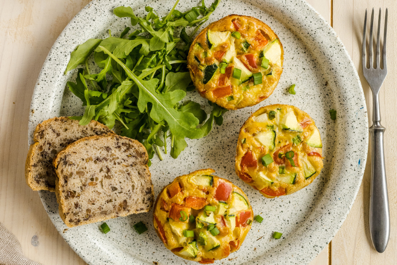 Egg muffins aux légumes