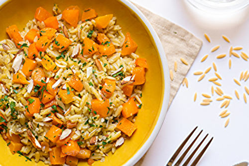 Risotto d’Avoine aux amandes et courge butternut rôtie