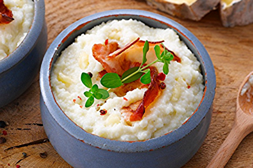 Risotto de Floraline au Saint-Nectaire et lardons fumés