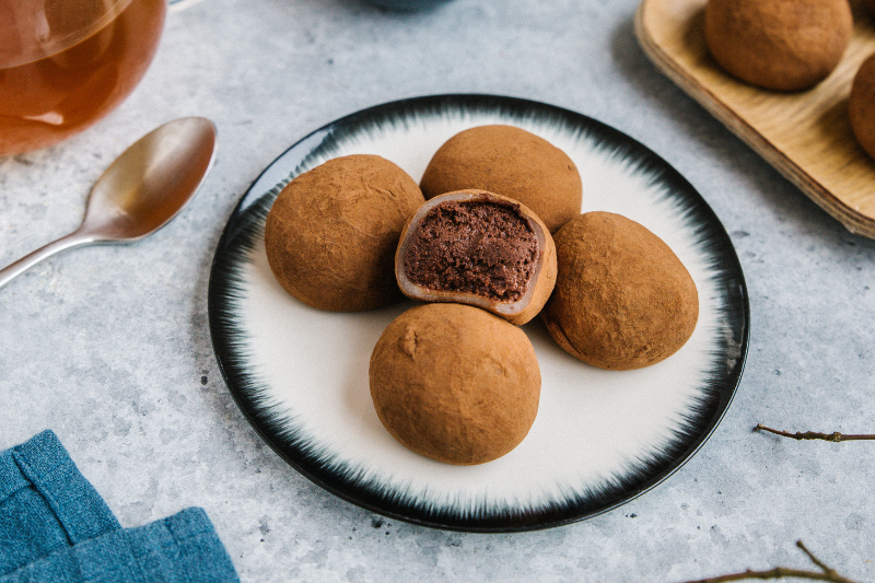 Mochis ganache chocolat au fromage frais onctueux Isigny Sainte-Mère