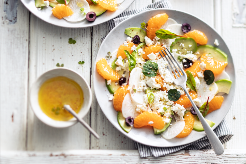 Salade de clémentines de Corse à la feta