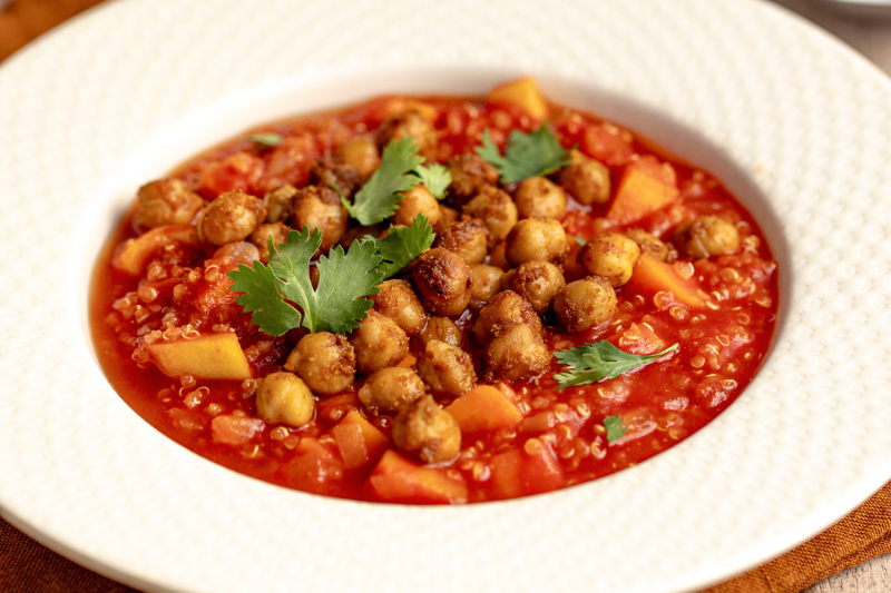 Soupe épicée au boulgour et à la tomate