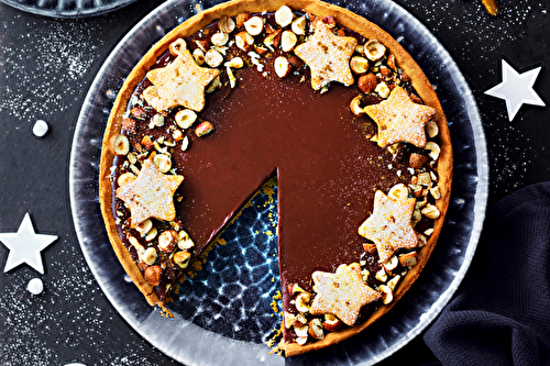 Tarte sablée au chocolat façon pain d’épices